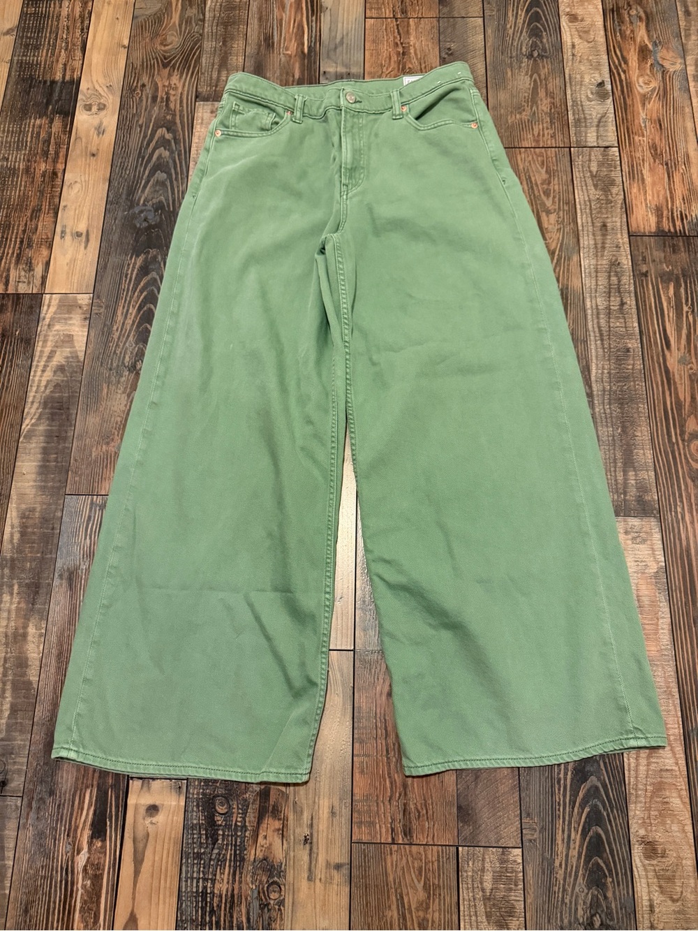 GAP Baggy Mid Rise Jeans in Sage Green Size 29| 8R